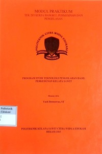 modul praktikum : Kerja bangku, permesinan dan pengelasan